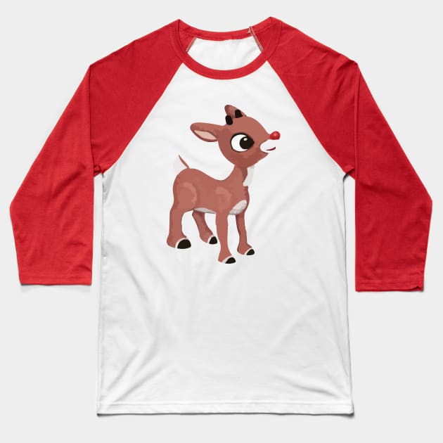 Classic Rudolph Baseball T-Shirt by GraphicLoveShop